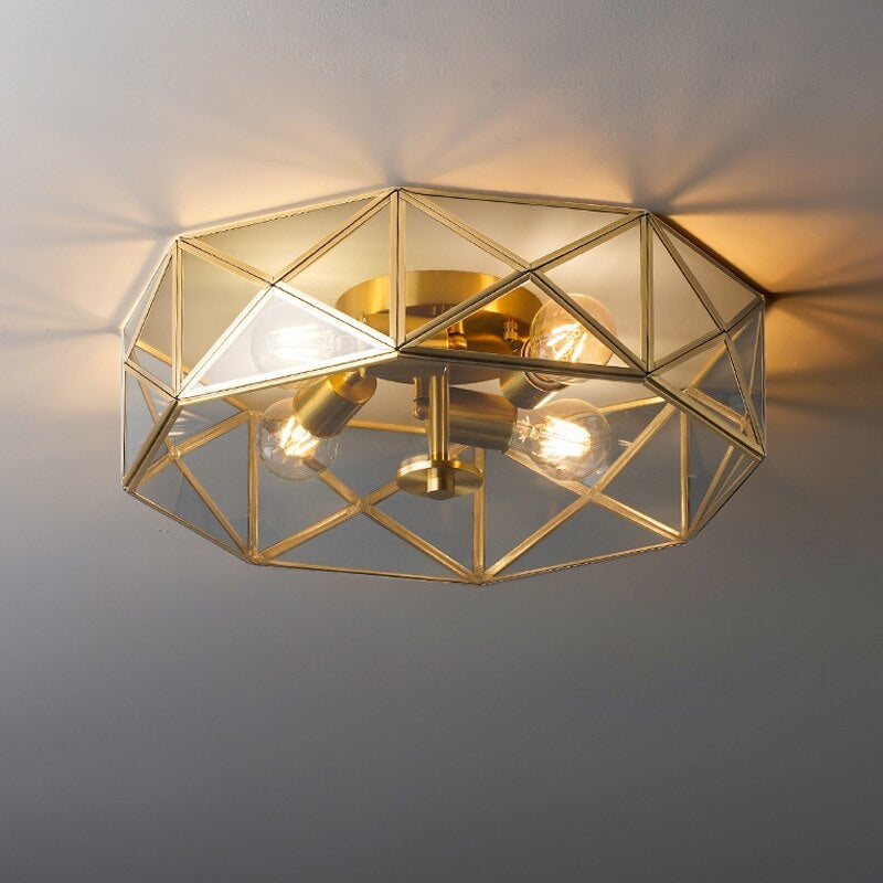 Modern copper deals ceiling light