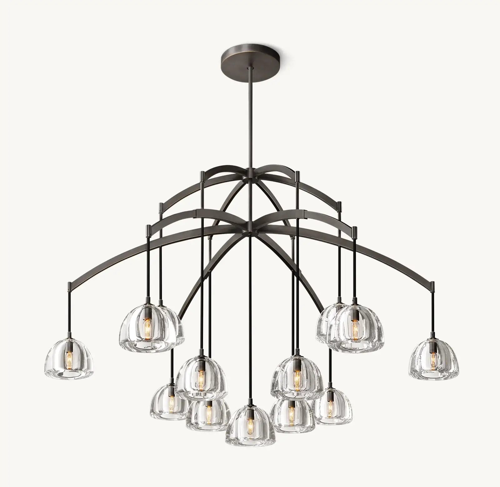 Luxury Chandeliers - 13 Lights Ceiling Lamps for Dining Room - Black Finish