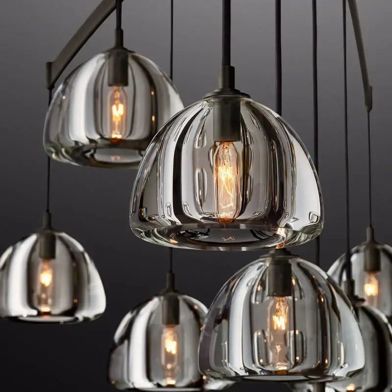 Luxury Chandeliers - 13 Lights Ceiling Lamps for Dining Room - Black Finish