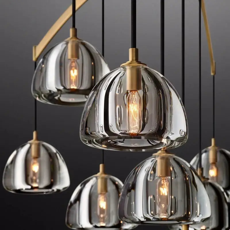 Luxury Chandeliers - 13 Lights Ceiling Lamps for Dining Room - Copper Finish