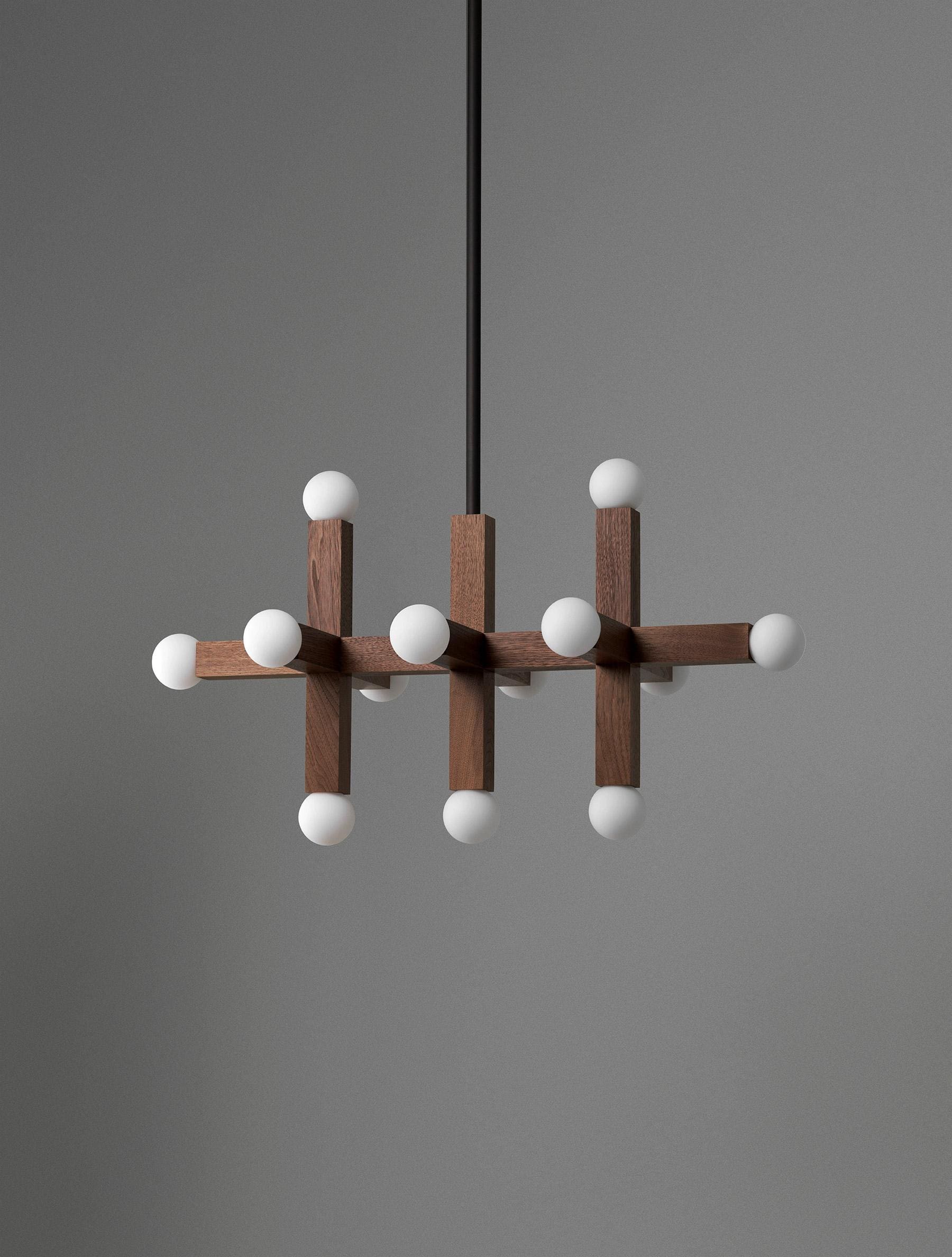 Union 3 Modern Wood Chandelier for Dining Room Living Kitchen Island - Chandeliers