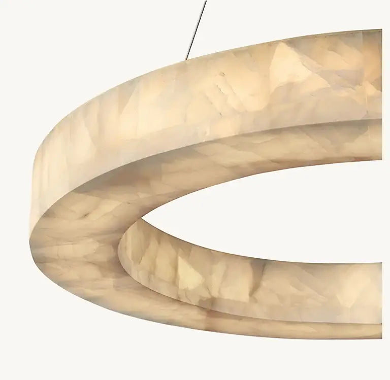 Rivage 3-tier Round Alabaster Chandelier for Dining Room Living Room | Casalola Lights - Chandeliers