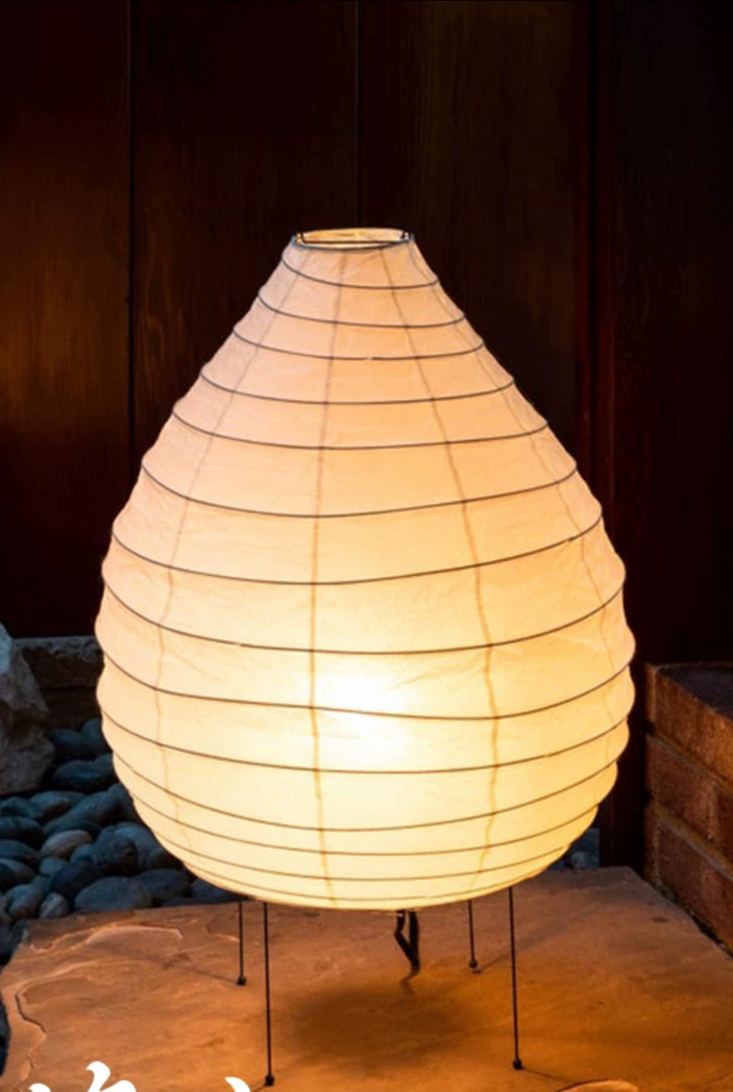 Akari 22n Paper Lantern Lamp - Lamps for Japandi Minimalist Wabi-sabi Interiors - Table