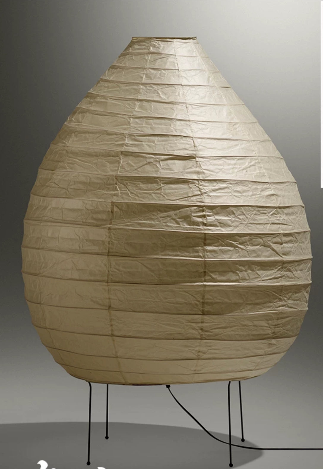 Akari 23n Paper Lantern Lamp - Contemporary Japanese Design by Isamu Noguchi - Table Lamps