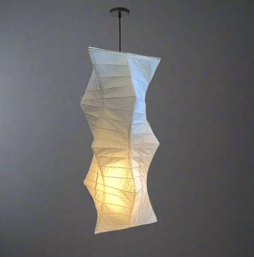 Japanese Paper Lamp | Noguchi Lanterns for Japandi Minimalism Wabi-sabi Decor - Pendant Lamps