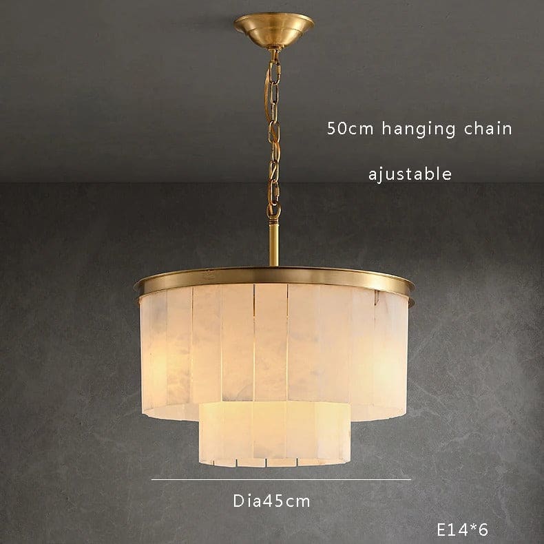 Alabaster Chandelier for Dining Room | Gold Finish | Casalola Lights - Chandeliers