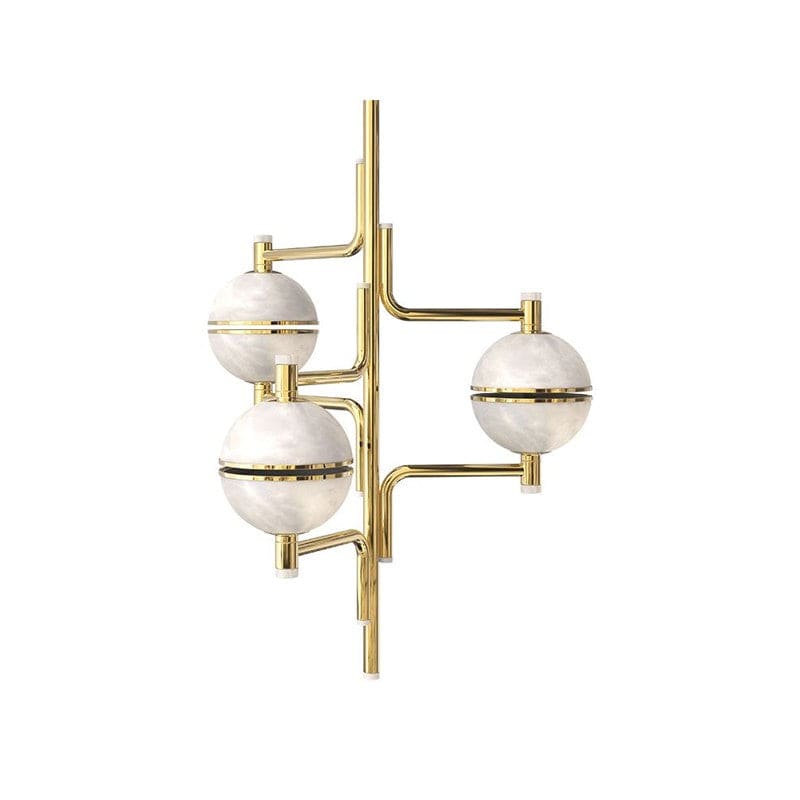 Modern Brass and Alabaster Chandelier for Dining Room Living | Casalola Lights - Chandeliers