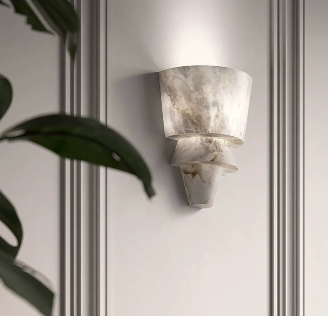 Luxurious Marble Wall Light 37x40cm Warm Led Lighting - Modern Sconces