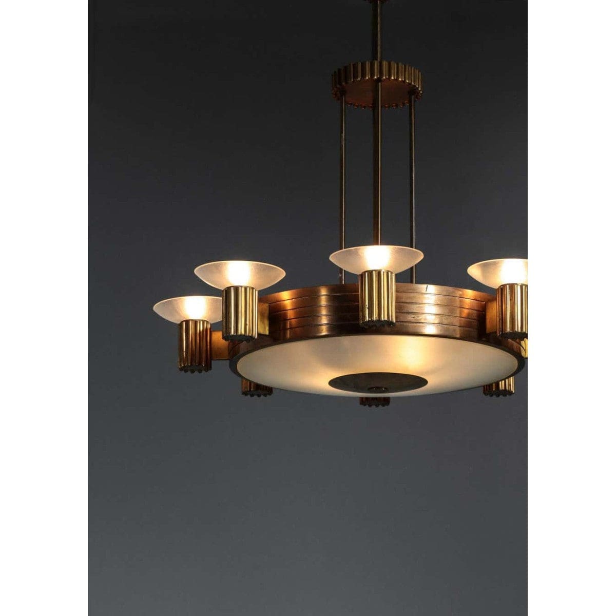 Art Deco Brass Chandelier for Dining Room Candelabra Living - Chandeliers