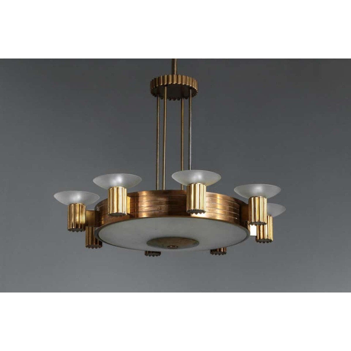 Art Deco Chandelier for Dining Room Candelabra Living - Brass Finish - Chandeliers