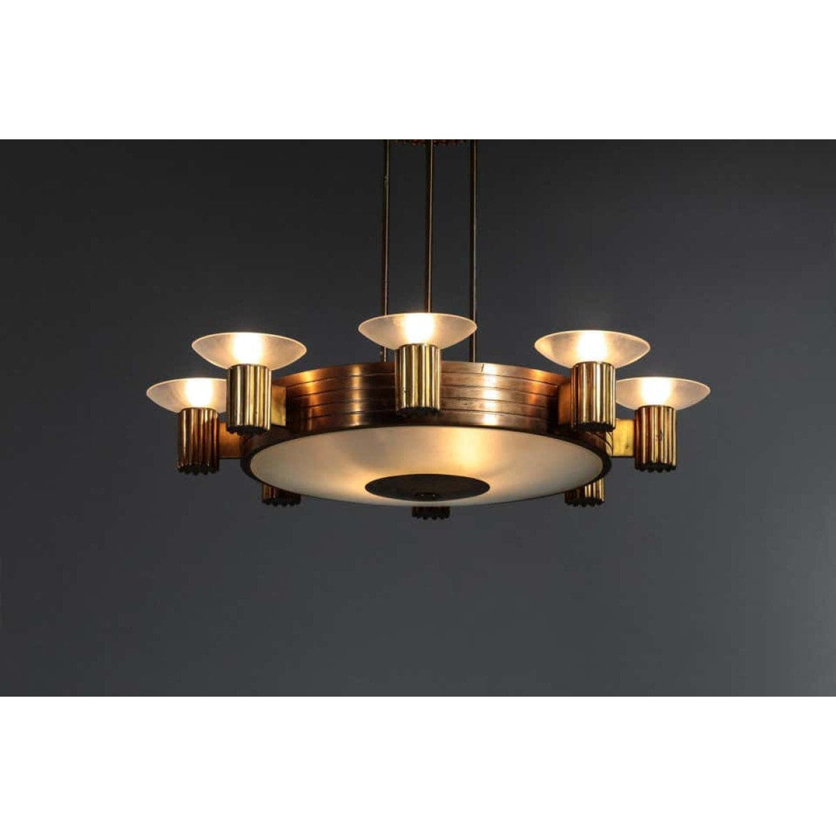 Art Deco Brass Chandelier for Dining Room Candelabra Living - Chandeliers