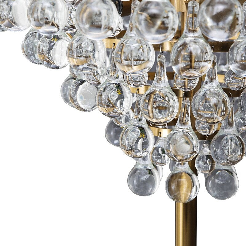 Luxury Floor Lamp | Crystal 4-lights | Gold For Living Room | Casalola - Torchiere Lamps