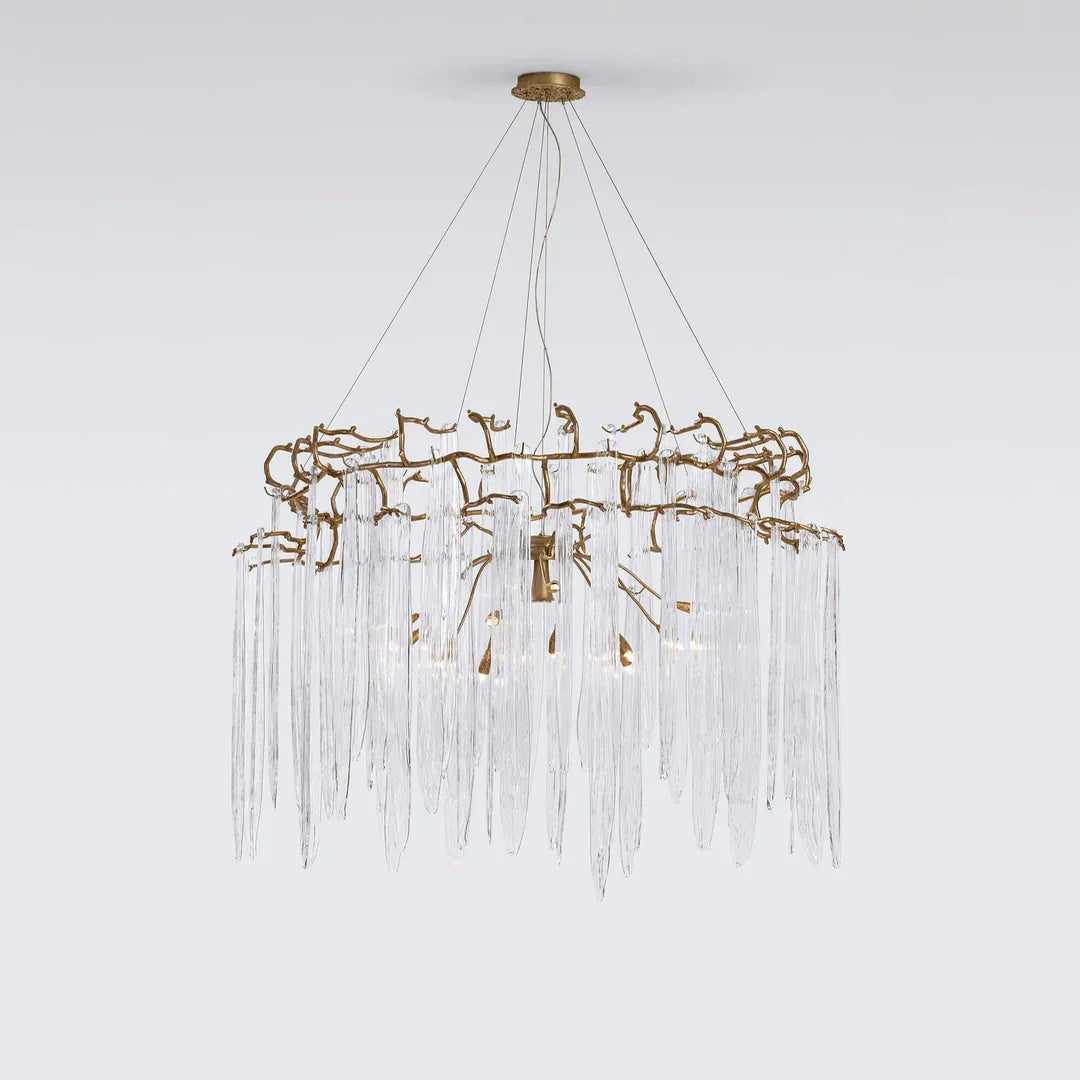 Clear Crystal Gold Chandelier for Dining Room Kitchen Living | Casalola - Chandeliers