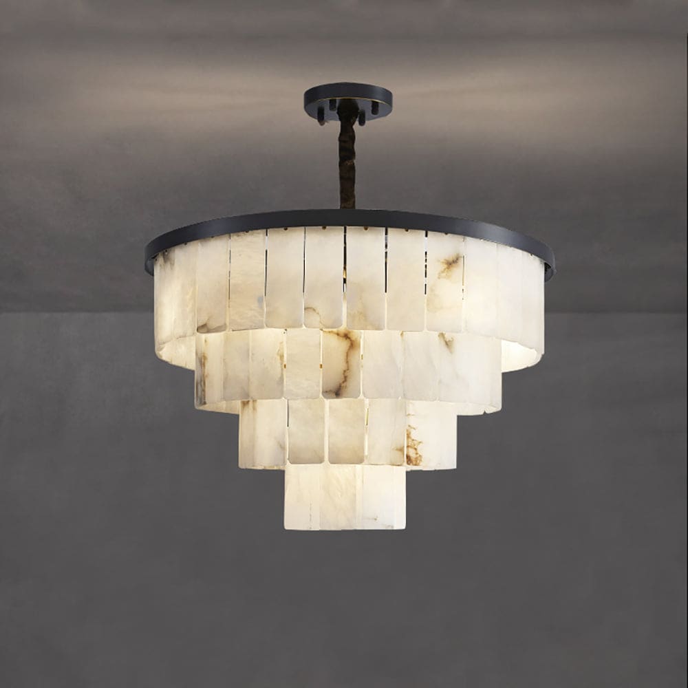 Black Alabaster Chandelier for Living Room & Dining | Casalola Lights - Chandeliers