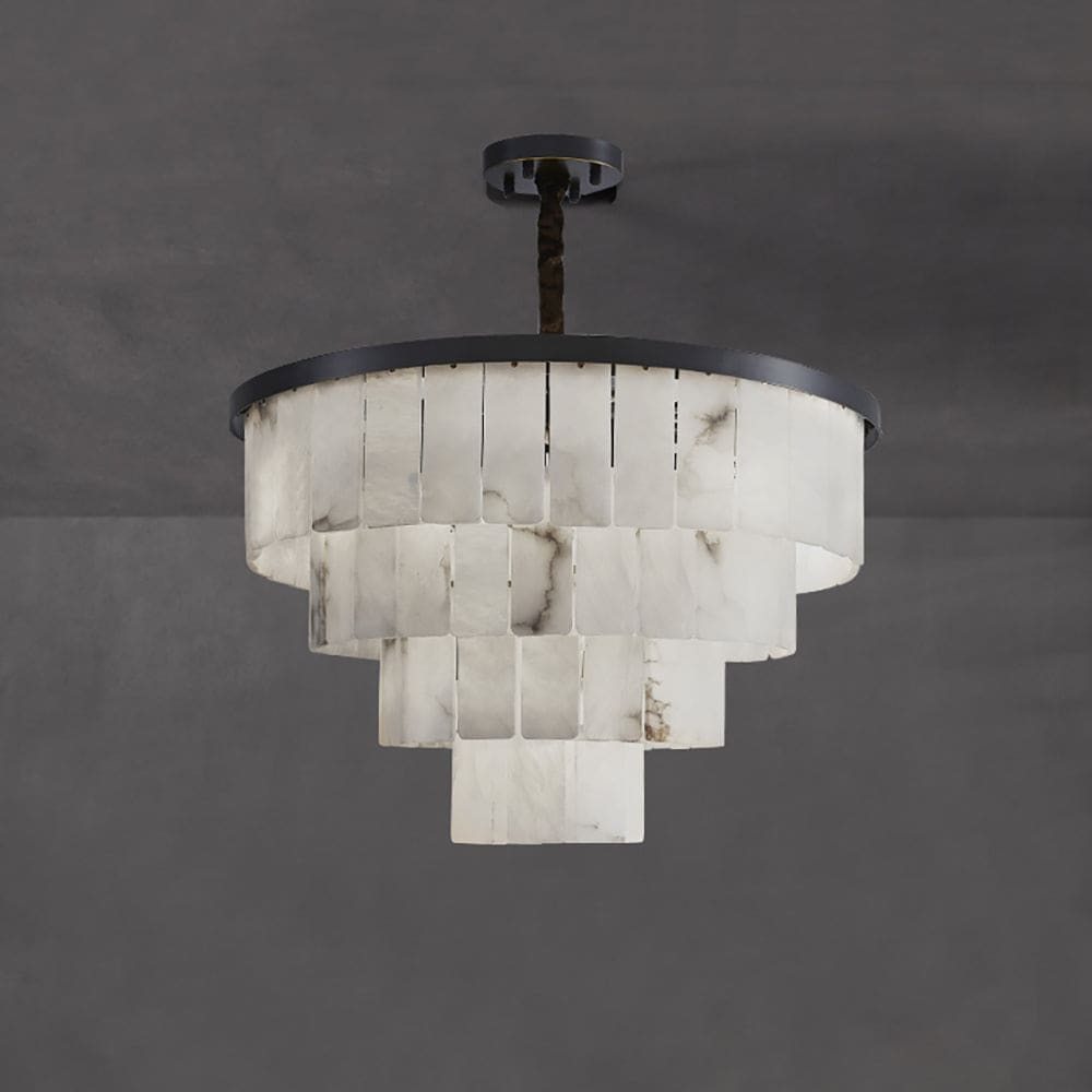 Black Alabaster Chandelier for Living Room & Dining | Casalola Lights - Chandeliers