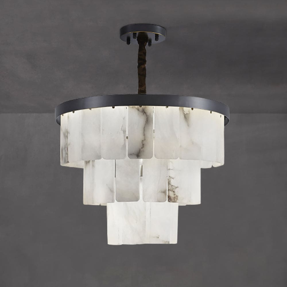 Black Alabaster Chandelier for Living Room & Dining | Casalola Lights - Chandeliers