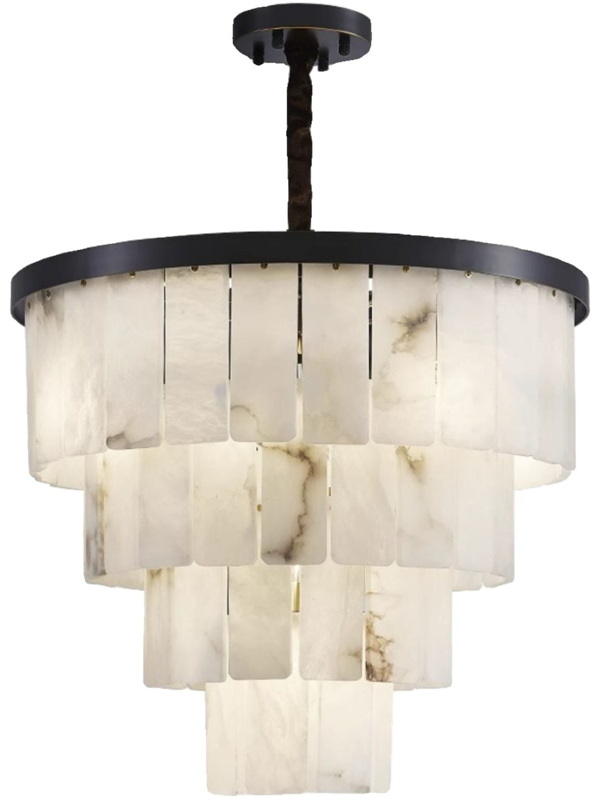 Black Alabaster Chandelier for Living Room & Dining | Casalola Lights - Chandeliers