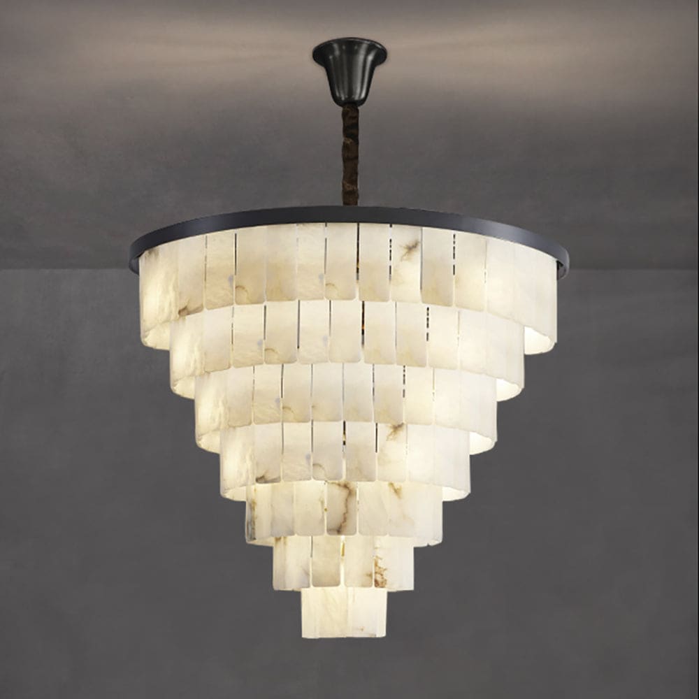 Black Alabaster Chandelier for Living Room & Dining | Casalola Lights - Chandeliers