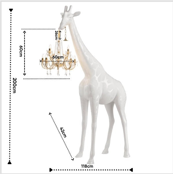 Tall Floor Lamps - 13 Feet Blackgiraffe Chandelier for Outdoor Events Hotels Stairs