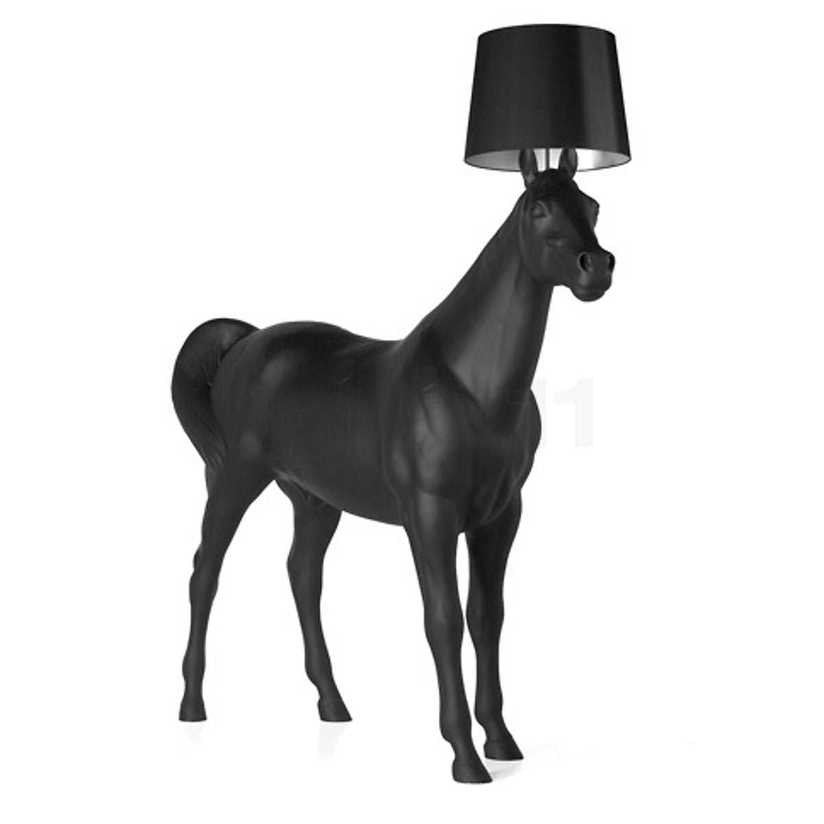 Black Horse Lamp | Designer Sculpture | Unique - Floor Lamps