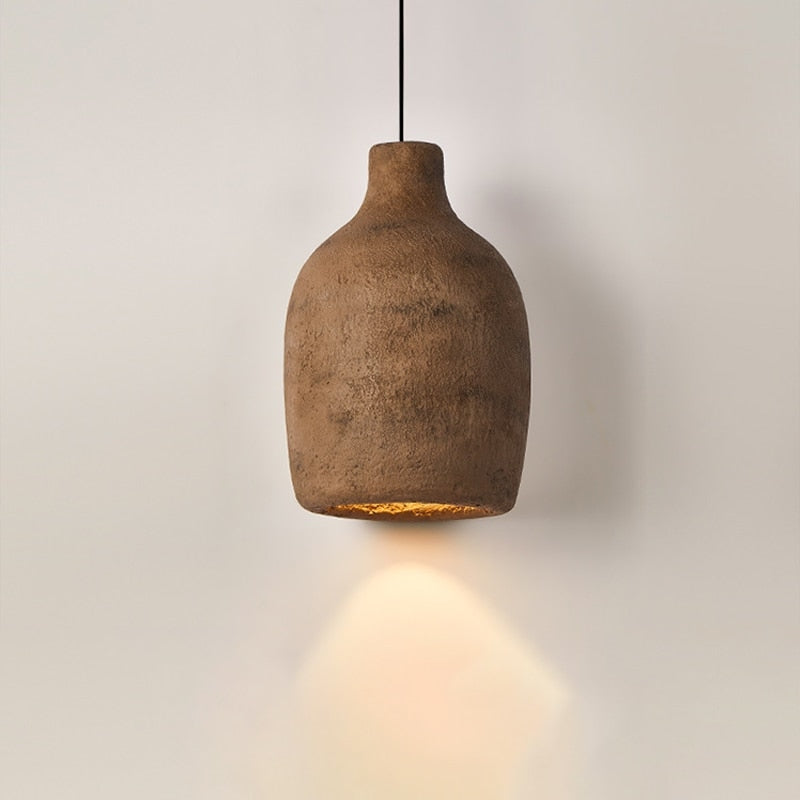 Japandi Wabi-sabi Chandelier | Minimalist Earth-toned Ceramic |artisan Craftsmanship | Lighting for Elegant Interiors