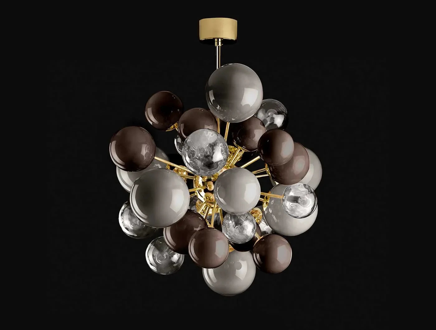 Bubble Murano Glass Chandelier for Luxurious Spaces- Hollywood Chic Lighting Elegant Homes - Chandeliers