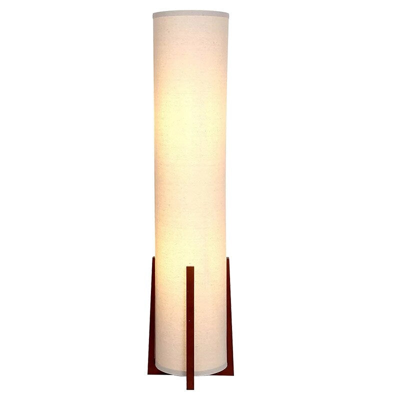 Solid Wood Floor Lamp Minimalist White Cloth Lampshade Japandi Decor | Cl420025 - Table Lamps