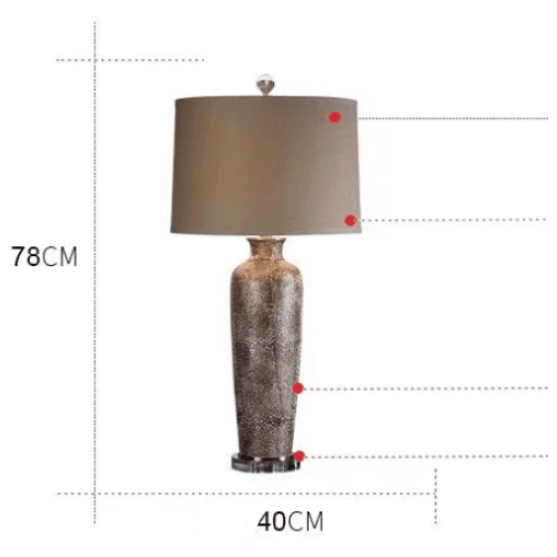 Vintage Ceramic Lamp | Reptile Skin | For Living Room - Modern Table Lamps