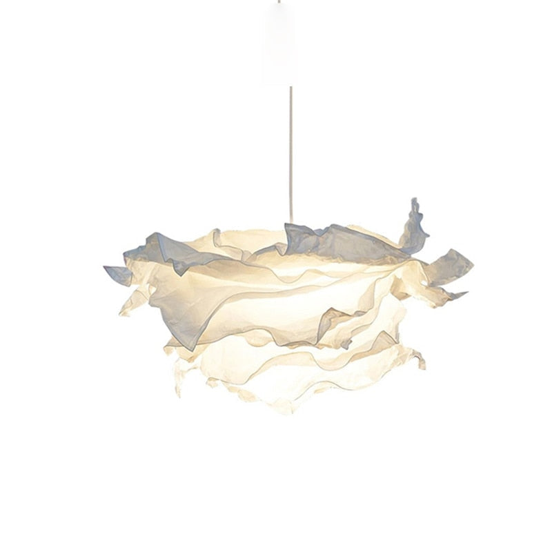 Cloud Pendant Lamp | Modern Paper Light With Adjustable Cord | Great For Dining Room Living - Lamps