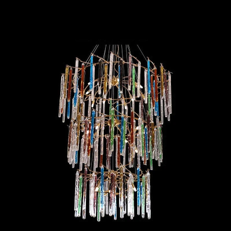 Colorful Crystal Chandelier For Living Room Stair Dining - Chandeliers