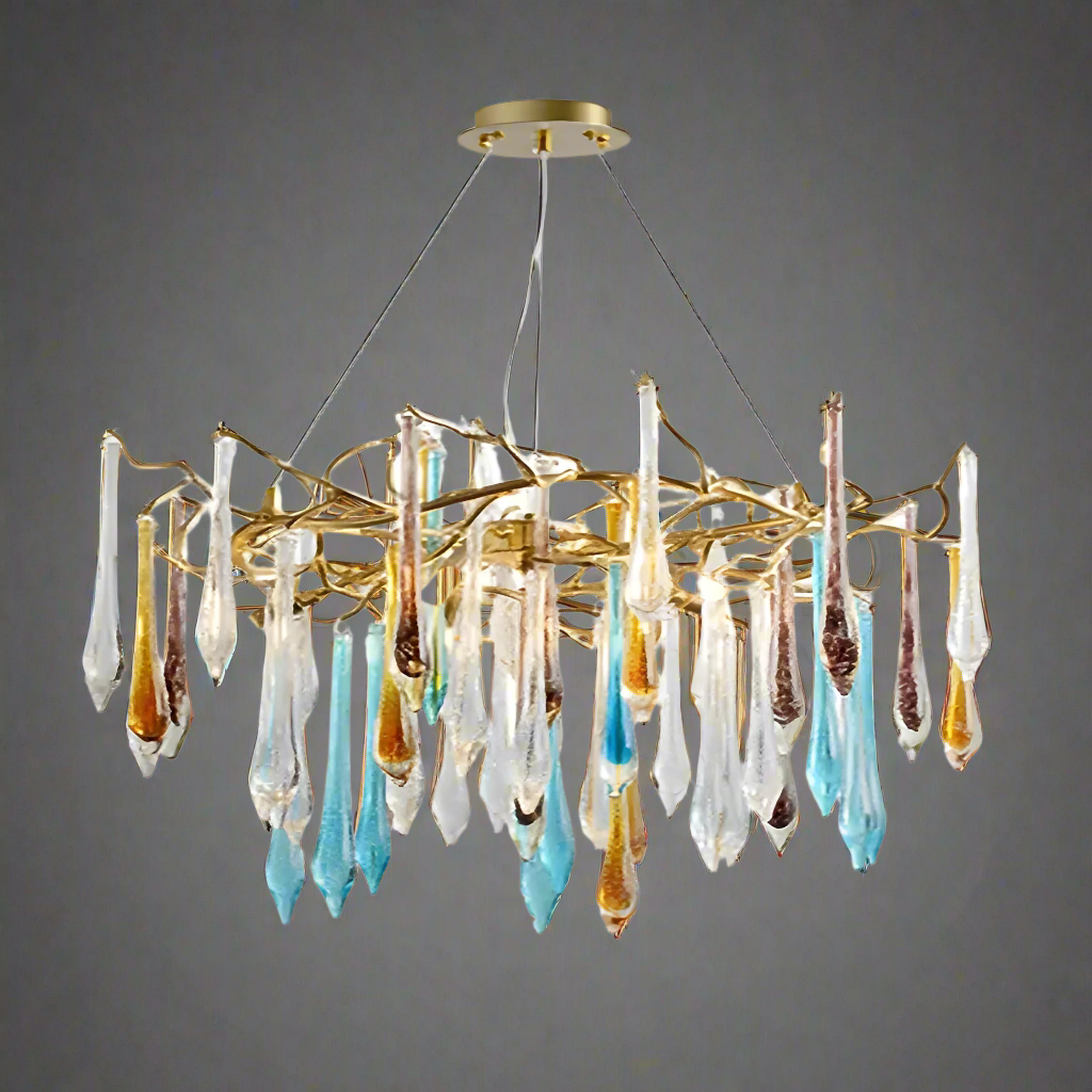 Colorful Luxury Crystal Chandelier for Living Room Stair Dining - Chandeliers