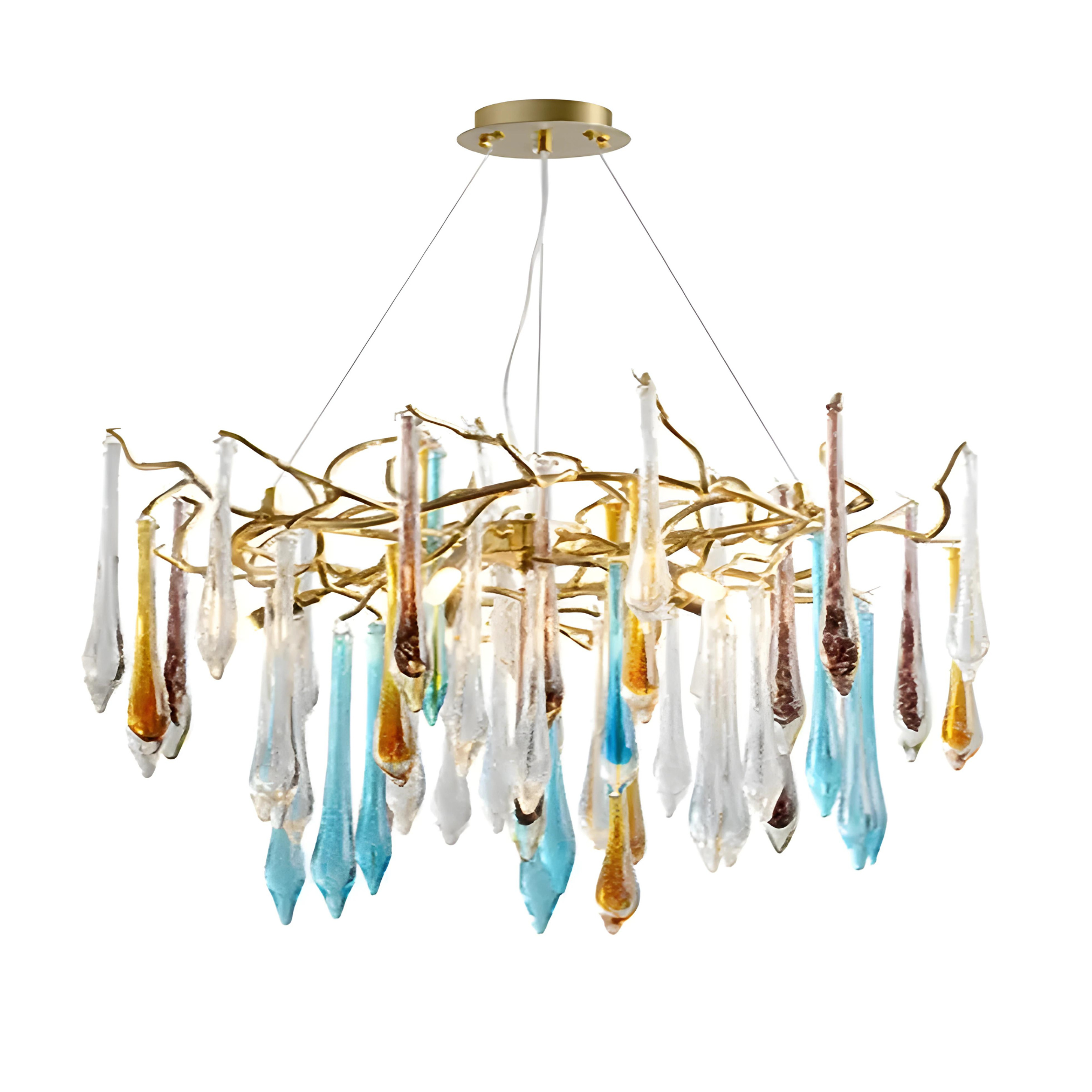 Colorful Crystal Chandelier For Living Room Stair Dining - Chandeliers