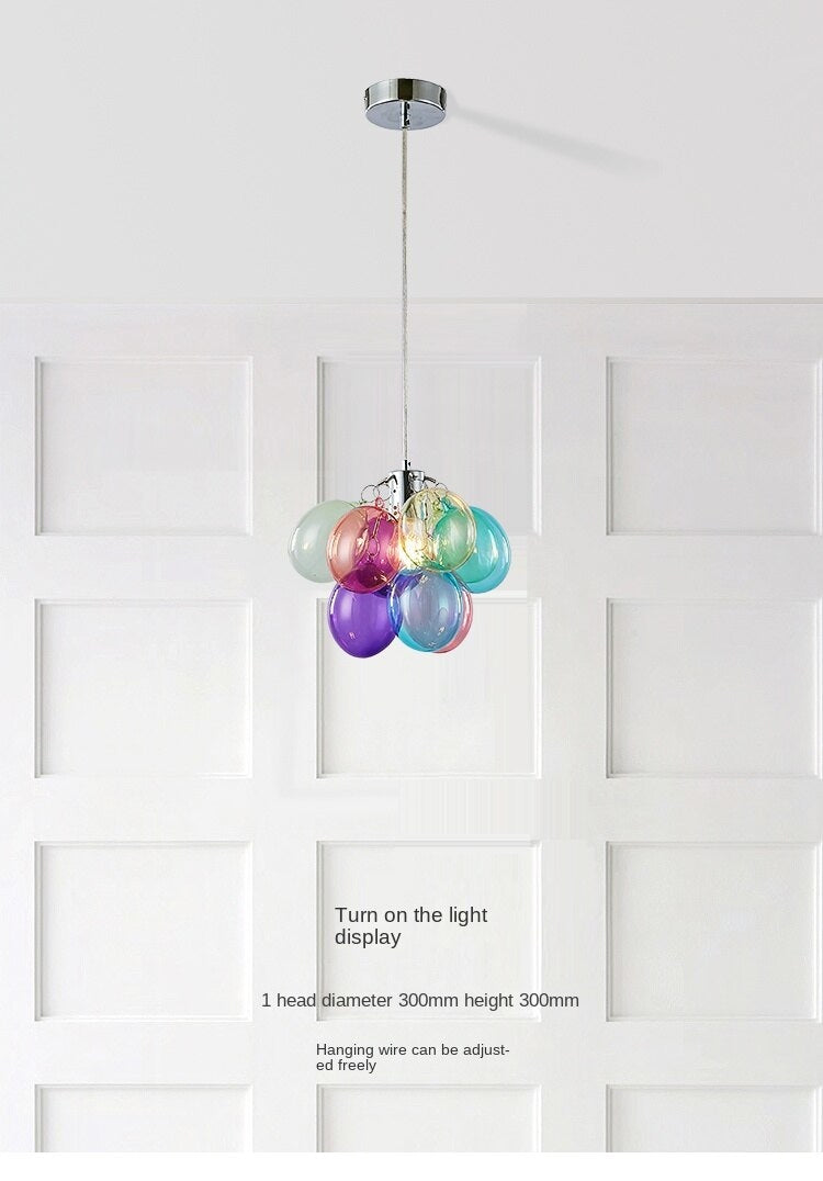 Colorful Glass Balloon Pendant Lamp | Whimsical Stained Design - Lamps