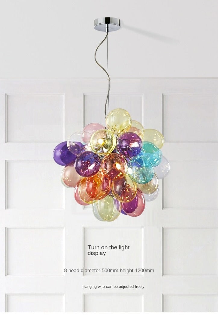 Colorful Glass Balloon Pendant Lamp | Whimsical Stained Design - Lamps