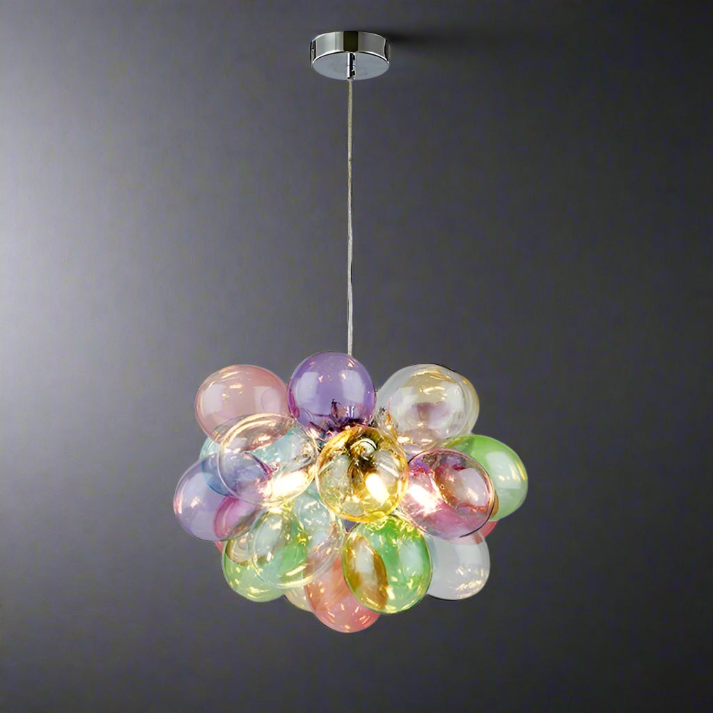 Colorful Glass Balloon Pendant Lamp | Whimsical Stained Design - Lamps