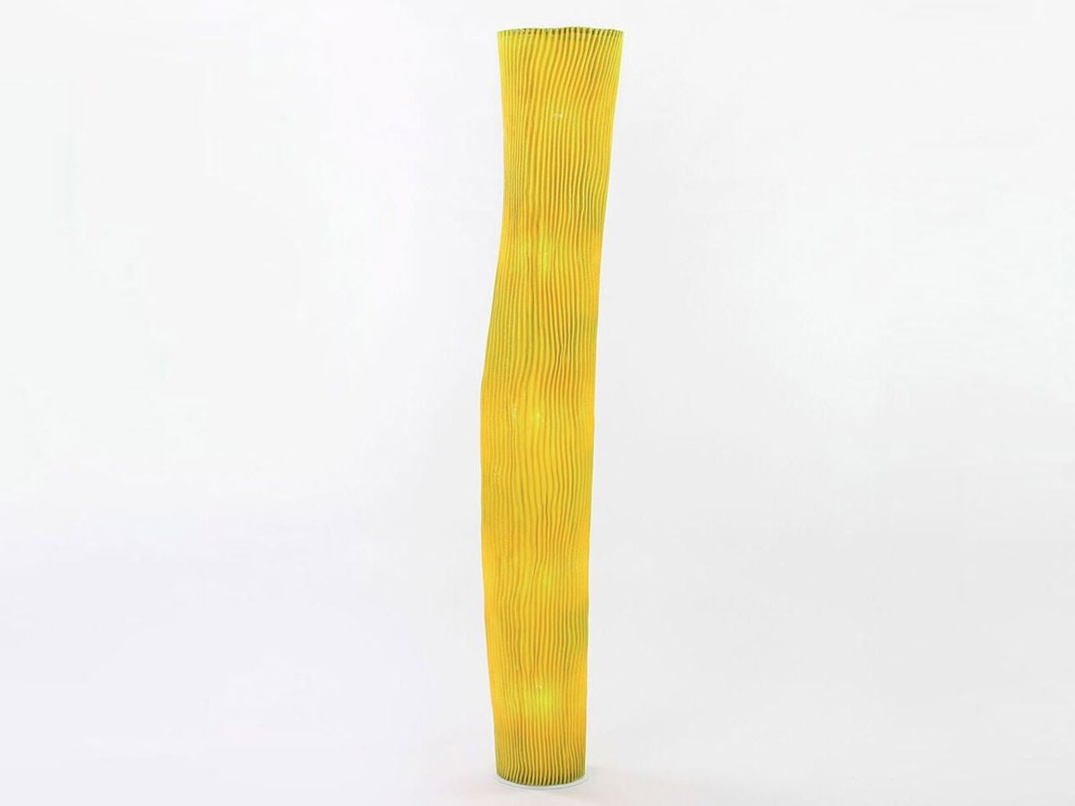 Contemporary Floor Lamp - Alloy Body With Polymer Lampshade Warm Ambient Light