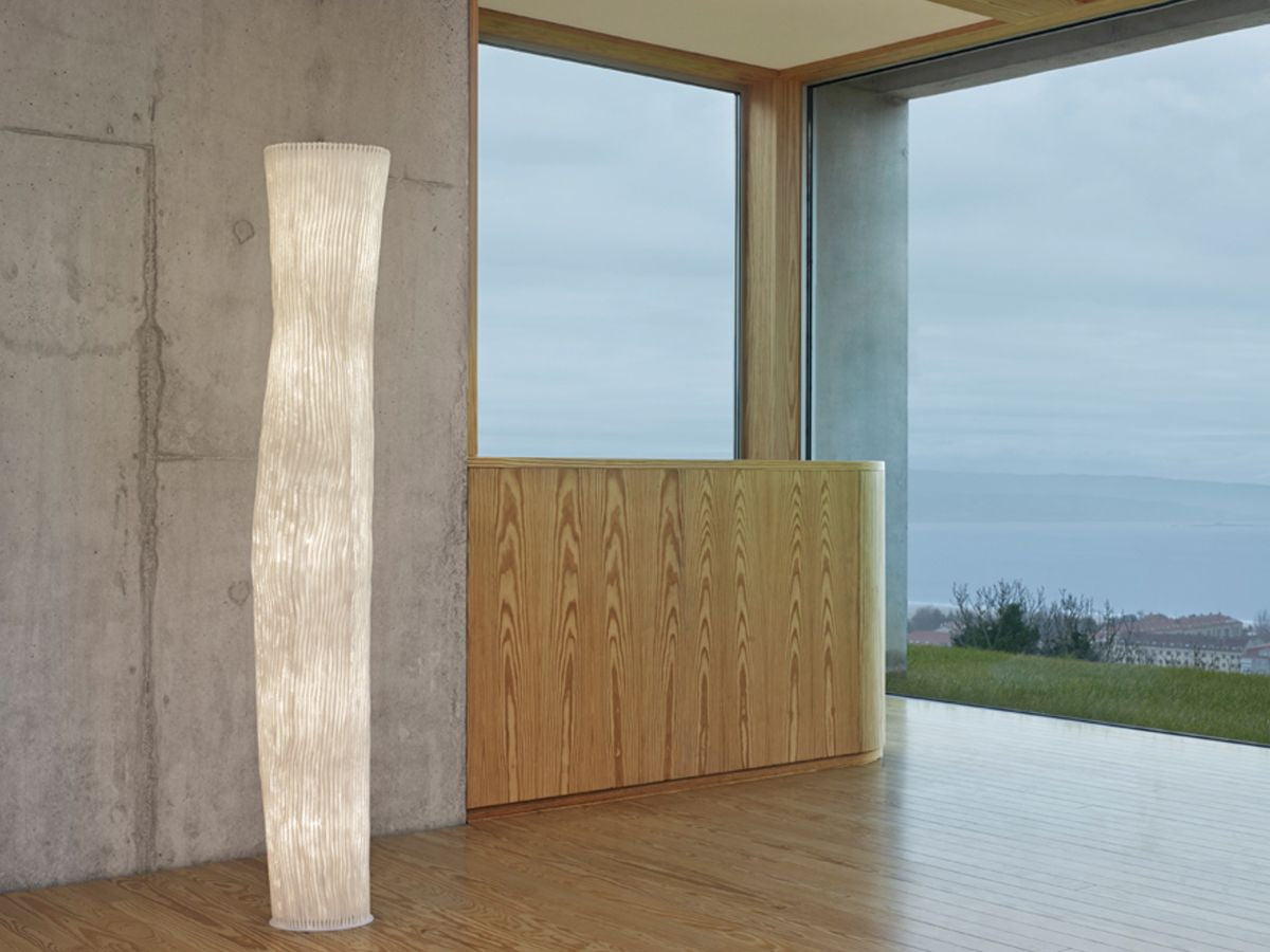 Contemporary Floor Lamp - Alloy Body with Polymer Lampshade Warm Ambient Light - Minimalist Floor Lamps