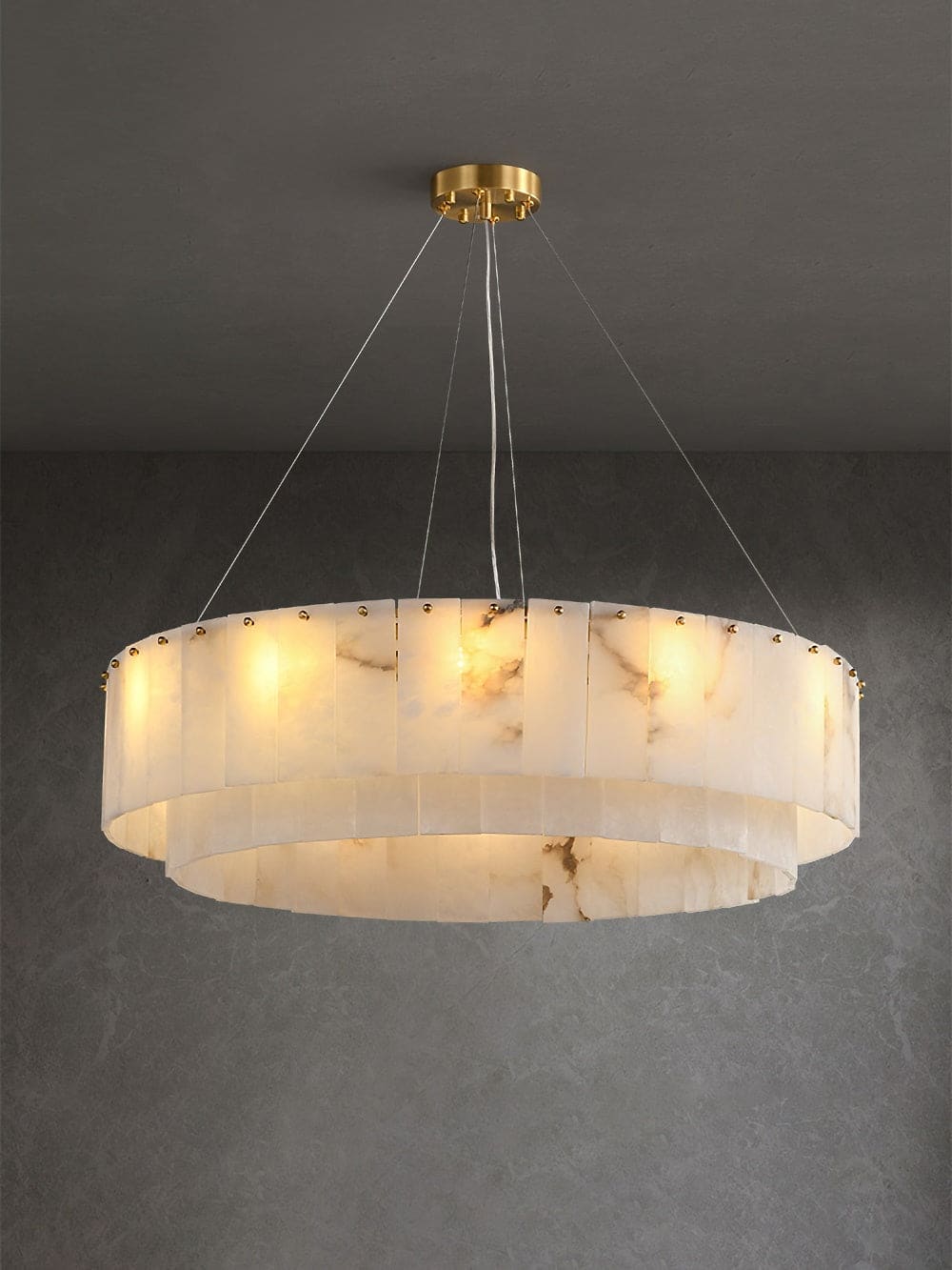 Copper & Alabaster Chandelier for Dining Room Living | Casalola Lights - Chandeliers