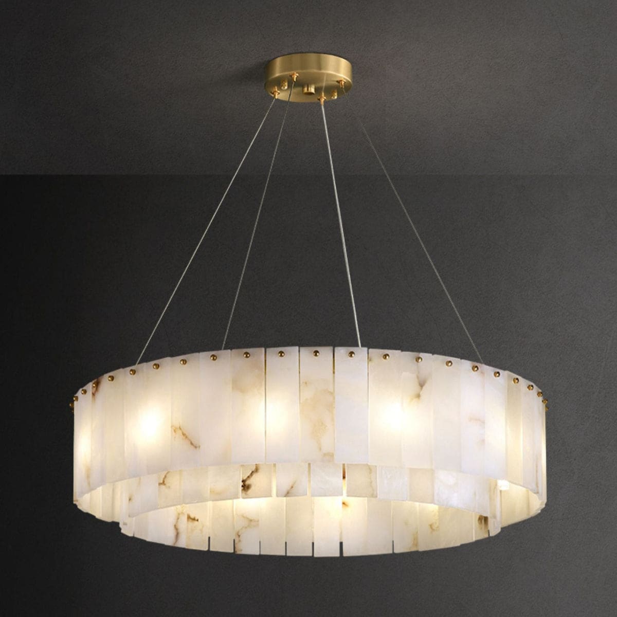 Copper & Alabaster Chandelier for Dining Room Living | Casalola Lights - Chandeliers