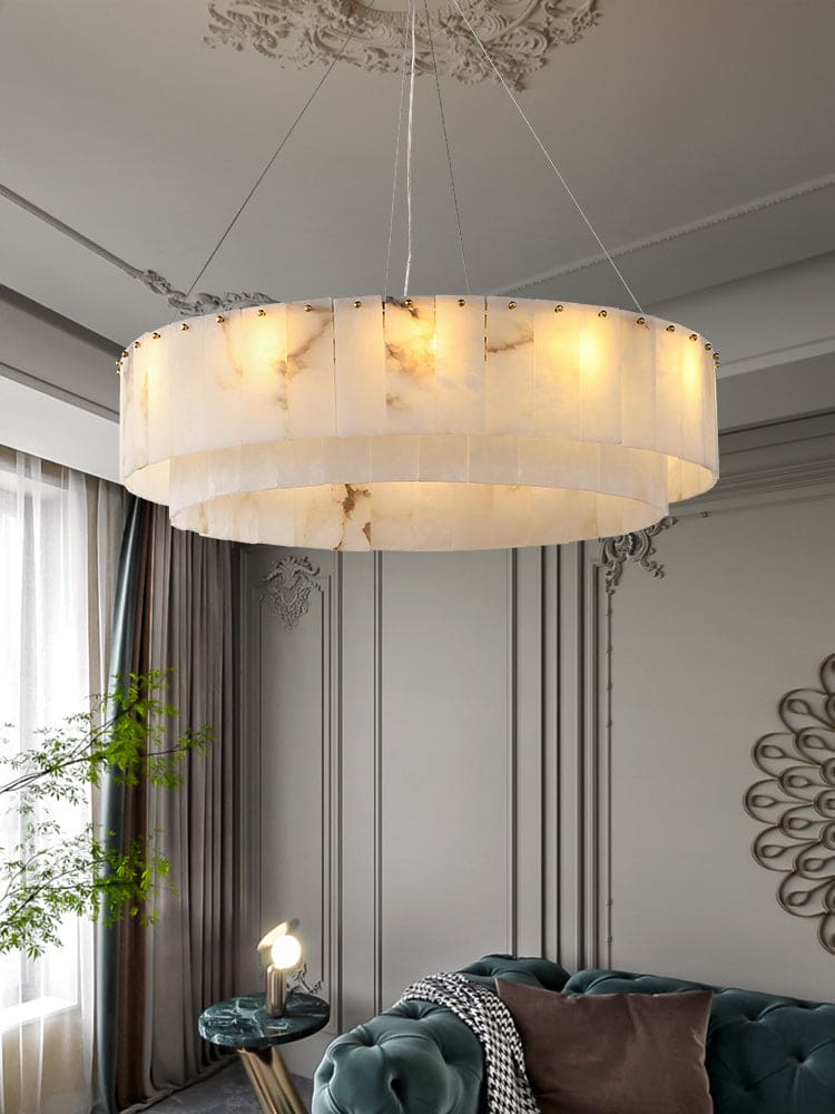 Copper & Alabaster Chandelier for Dining Room Living | Casalola Lights - Chandeliers