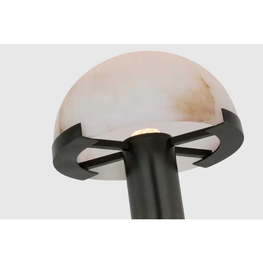 Black Copper and Dome Alabaster Table Lamp for Bedroom & Living Room | Casalola Lights - Lamps