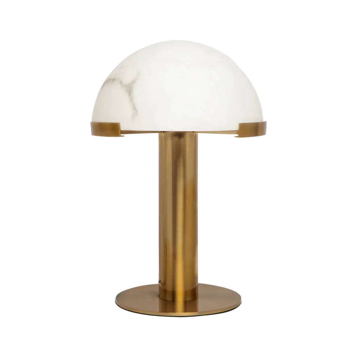 Copper and Alabaster Dome Table Lamp – Luxury Accent Light for Bedroom or Living Room - Modern Lamps