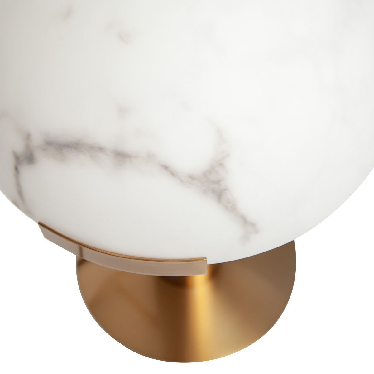 Copper and Alabaster Dome Table Lamp – Luxury Accent Light for Bedroom or Living Room - Modern Lamps