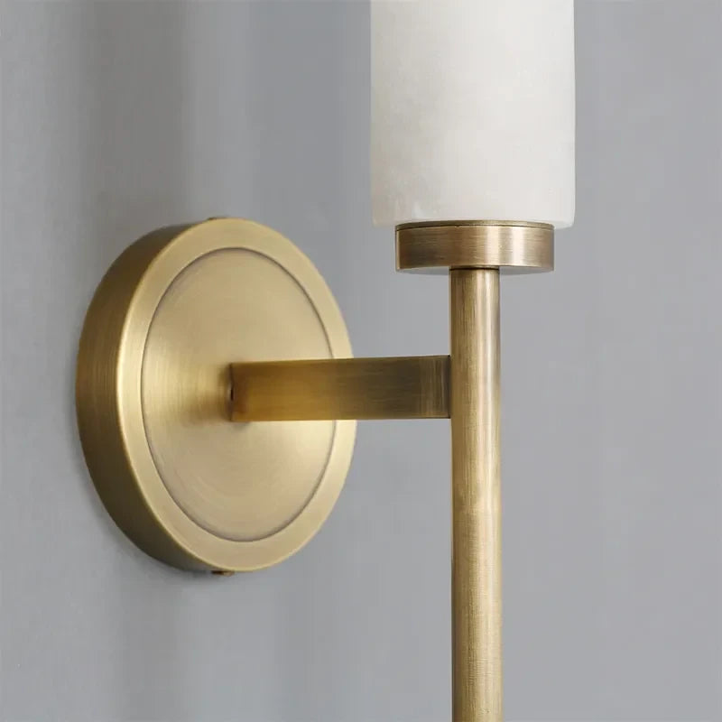 Copper And Marble Wall Lamp For Kitchen Corridor Living Room Bedroom