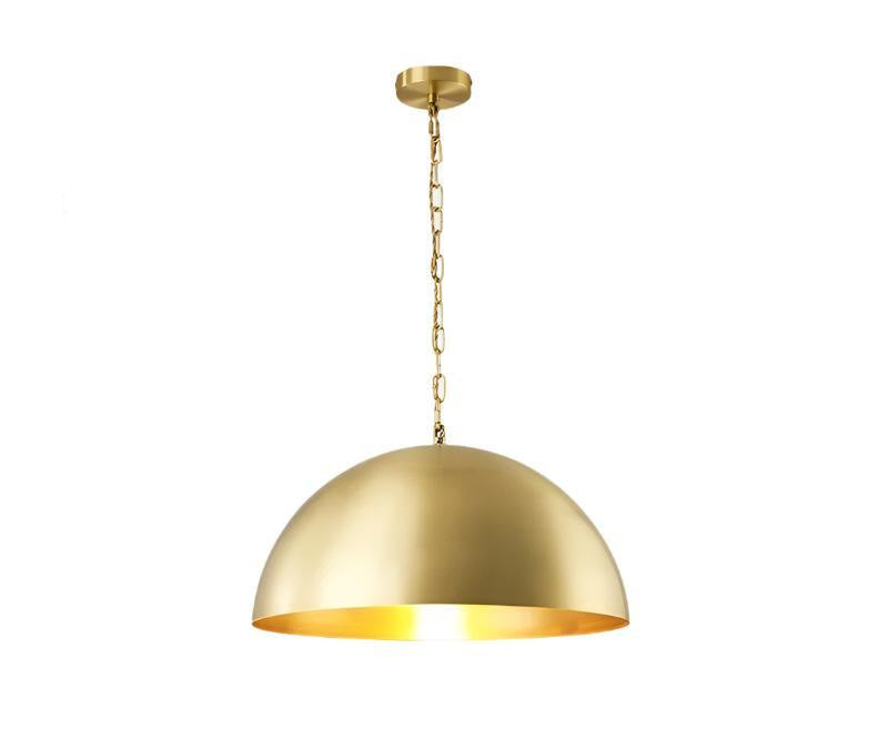 Copper Dome Pendant Light – Modern Luxury Hanging Lamp for Kitchen Dining Room or Entryway - Lamps