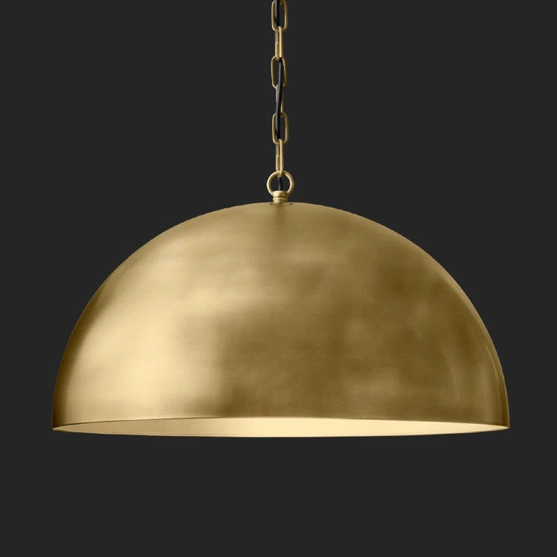 Copper Dome Pendant Light – Modern Luxury Hanging Lamp for Kitchen Dining Room or Entryway - Lamps