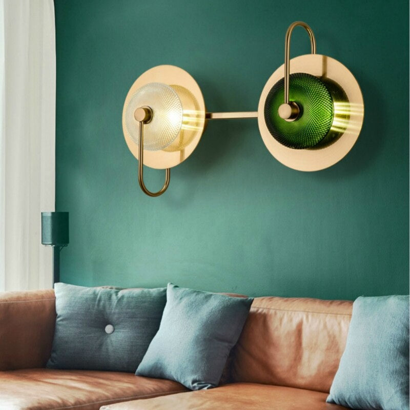 Crystal Green Wall Lamp | Mid-century Modern Lighting Sconces | Casalola