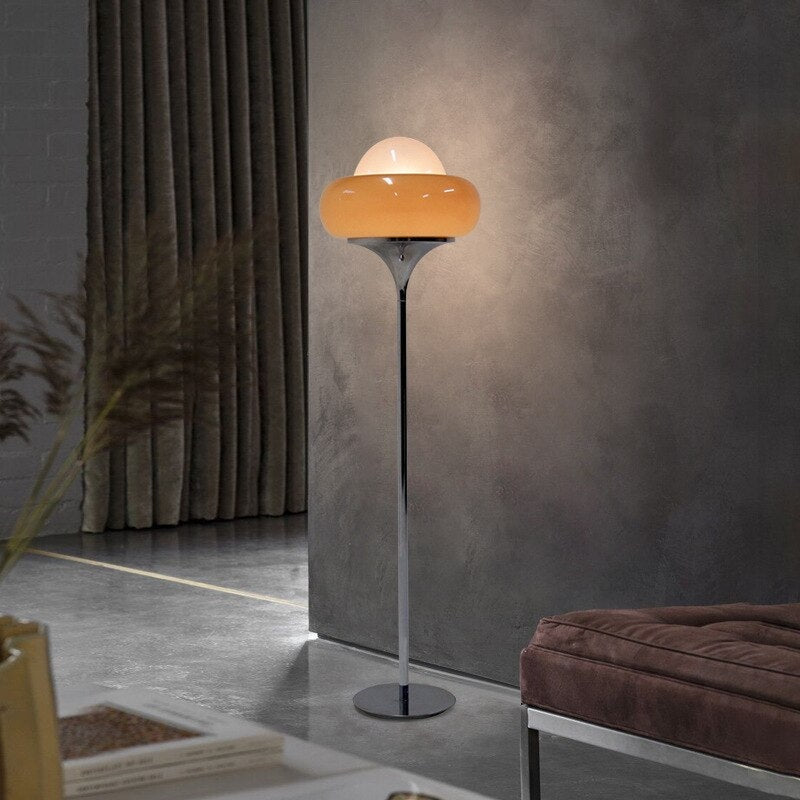 Danish Design Modern Corner Floor Lamp | Perfect For Living Rooms - Torchiere Lamps