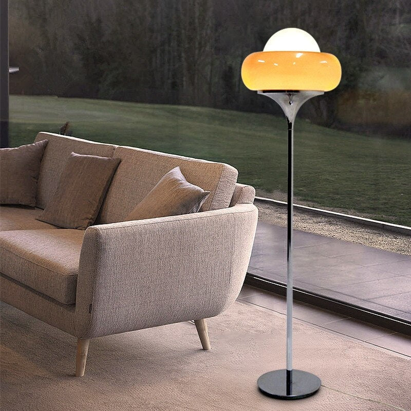 Danish Design Modern Corner Floor Lamp | Perfect For Living Rooms - Torchiere Lamps