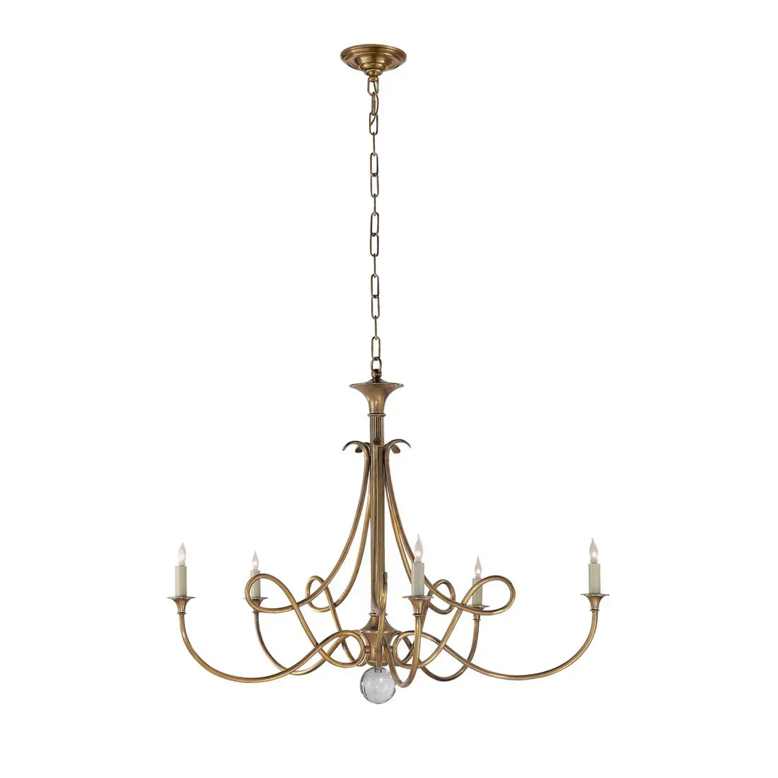 Vintage Gold 6-light Chandelier Traditional Candle-style Hanging Light Fixture for Dining Room or Entryway - Chandeliers